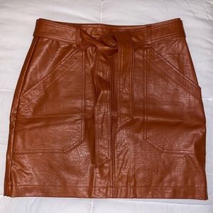 Vegan leather mini skirt